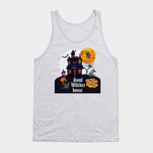 Spooky Halloween good witches  house. Tank Top